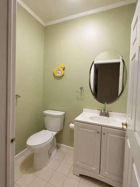 First-floor powder room